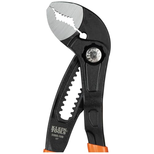 Klein Tools D5053BKIT 3-Piece Adjustable Pliers, Quick-Adjust Klaw Pump Pliers Set, 7-Inch, 10-Inch, and 12-Inch, Compact Design with V-Jaw and Hardened Teeth for Maximum Torque 3-Piece Set