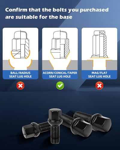 ECCPP 14x1.5 Wheel Lug Bolts 20pcs for Volkswagen Beetle 1998-2019