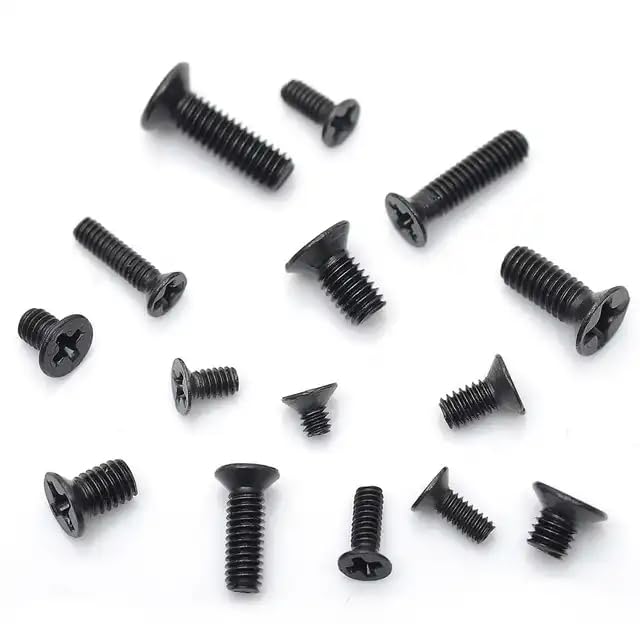 AXK 720pcs Countersunk Flat Head Phillips Small Mini Screw Set M1.4 M1.7 M2 M2.5 M3 Carbon Steel Computer Notebook Laptop Screws Kit