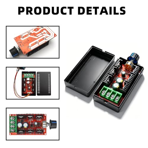 PWM Speed Controller DC 9-50V 40A 2000W, Motor Controller with Continuous Control & Overcurrent Protection, Signal Generator for Brush Motor, Speed Controller for LED Dimming & Fan Control