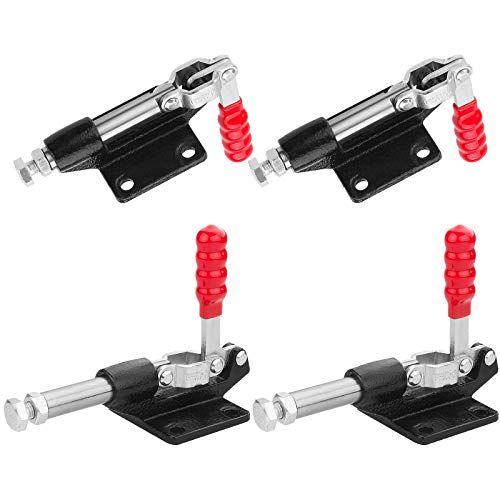 4 PCS Push Pull Adjustable Toggle Clamp, Quick Release Hand Tool for Woodworking, 500Lbs Holding Capacity Toggle Latch, GH-305C Stroke Clamp for Welding, 32MM Gh305c