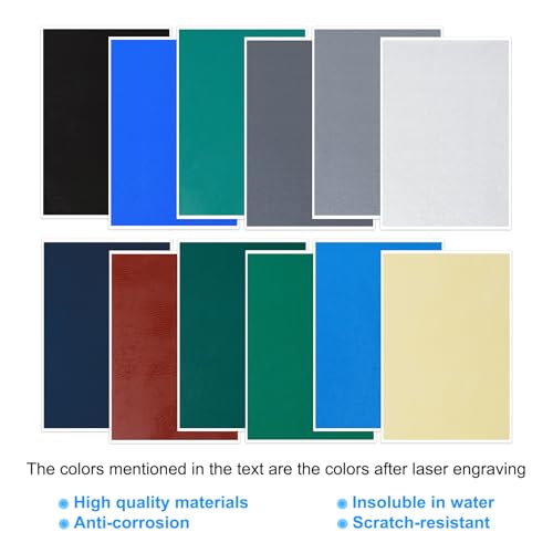 PATIKIL 15.3x10.4 Inch Laser Engraving Paper, 2 Pcs Laser Engraving Marking Color Paper for Fiber Laser Marking and Engraving on Metal Ceramics Glass, Gray