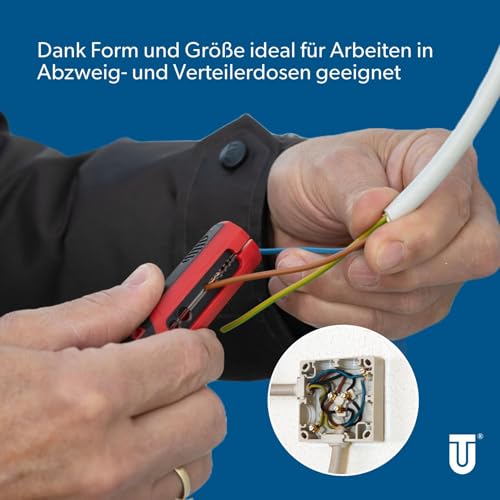 UNITEC Cable stripper for round and longitudinal cutting, for round cables with a diameter of 8-13 mm, suitable for coaxial cables RG59 and RG6