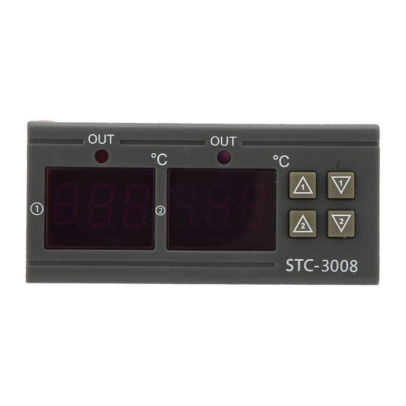 Digital Temperature Controller -3008 Thermostat Heating Cooling with Two Probes for Fridge Greenhouse Aquarium (24 V) 24v