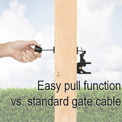 National Hardware N109-070 Gate Latch Cable Pull, Black (Pack of 3) 40" (Pack of 3)