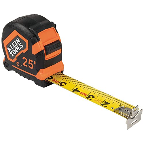 Klein Tools Tape Measure (9225) and Digital Angle Gauge (935DAG) Magnetic Double Hook + Level and Angle Gauge