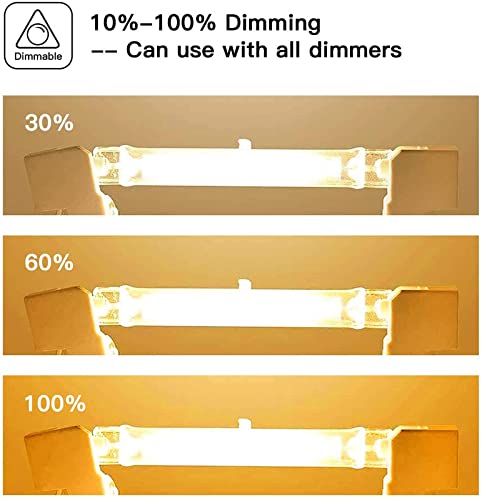 Jaenmsa R7S halogen bulbs 118mm 200W 230V, pack of 5 halogen rod R7S 118mm, halogen bulb r7s dimmable halogen rod lamp for construction spotlights, work landscape lighting, living room lights 118mm-200W-5p