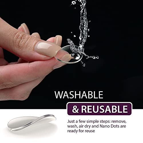 GreenFix Double Sided Sticky Dots 200PCs, Clear, Removable 0.7" x 0.7" 200