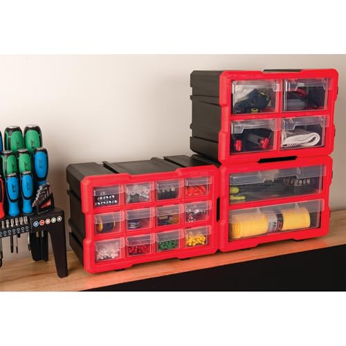 Performance Tool W5911 4-Drawer Interlocking Storage Bin (Pack of 1)
