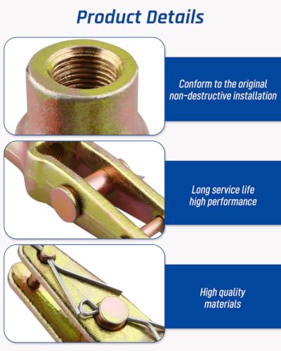 4 Pack Slack Adjuster Clevis Double Pinned Straight Pin Kit, 5/8"-18 Threaded, Fit for Meritor R810019 Haldex CQ36541 Euclid E11430 Freightliner A6809960540 Heavy Duty Air Brake Clevis Linkage