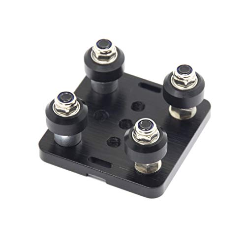 Small V-Wheel with Plate for 2020 Aluminum Profile for CNC and 3D Printer Parts Kossel Black Wheel Small Wheel