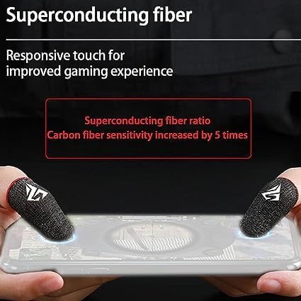 1 Pair Purple Mobile Phone Games Gaming Finger Sleeve Breathable Fingertips Finger Cover Sweatproof Anti-Slip Fingertip Cover for Mobile Game Cell Phone Gaming Finger Sleeves