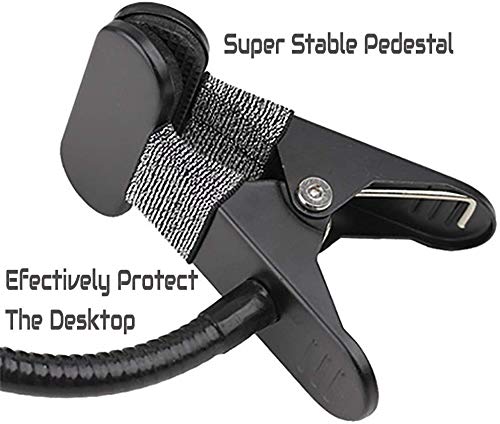 AGOZ Cell Phone Holder Gooseneck Mount, Lazy Clamp Clip Flexible Phone Stand for Office Desk Bed iPhone 16 Pro Max, iPhone 15 14 13 12 11, Samsung Galaxy S25, S25 Ultra, S24 S23 S22 A54 A14 A15 A16 Black