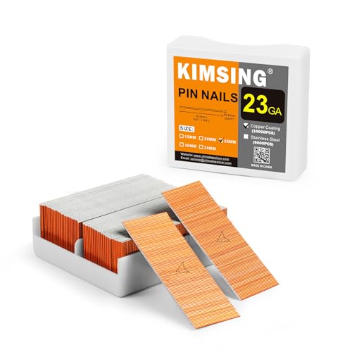 KIMSING P625 23 Gauge 1-inch Pin Nails 10000 PCS/Box and CTS P625C Headless Pin Nailer