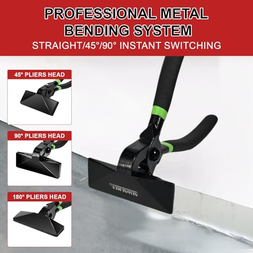 3Pcs Hand Seamer Sheet Metal Pliers Set, 3in Bending Folding Tool