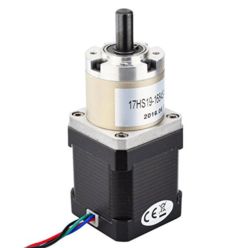 STEPPERONLINE Nema 17 Gear Stepper Motor Bipolar L = 48 mm with Gear Ratio 27:1 Planetary Gear for 3D Printer, CNC Machine