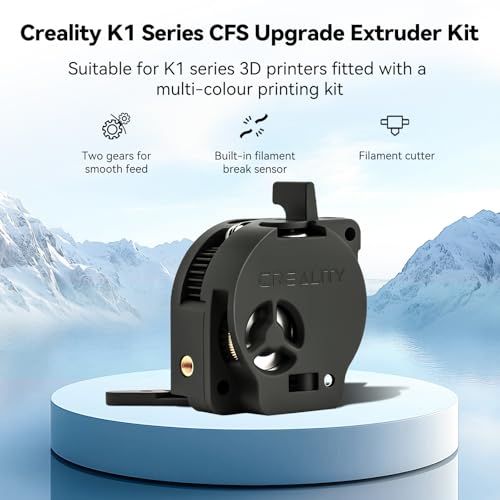 Creality Official K1/K1C/K1 SE/K1 Max Multicolour CFS Upgrade Extruder Kit, Built-in Filament Break Sensor and Cutter, Dual Gears for Smooth Feeding, 3D Printer Accessory Replace Set