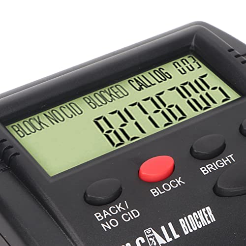 Call Blocker for Landline Phones, 4000Groups Blacklist Home Office Call Blocking Device, 100 Call List, LCD Display, for Most Landline Phones
