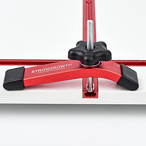 T track Hold Down Clamps for Woodworking,Red Color,6PK 6