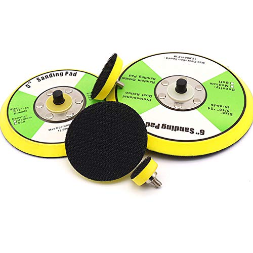 Velcro sanding plate carrier plate with M6 thread, sanding pad for wood metal carving forming grinding polishing, Ø 75 mm, 1 piece 3"/75mm