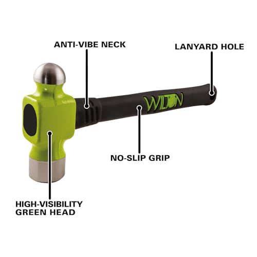 Wilton B.A.S.H 14" Ball Pein Hammer, 32 Oz Head (33214) 32 oz. Handle