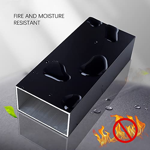Aluminum Square Tube Wall Thickness 1mm, Width 20mm, Height 20mm, Length 1000mm/39.37" Matte Black Aluminum Tubing for Home Furnishing and Construction Decoration 1 Pcs L: 1000mm/39.37" 20mm*20mm*1mm 1pcs
