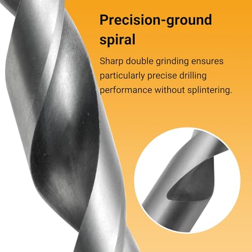 25-Piece Wood Drill Bit Set HSS-G Steel Metric Size 25-Piece Metric Set