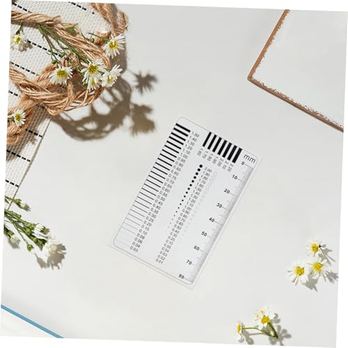 High-precision measuring ruler for crack width testing in concrete, transparent plastic ruler with clear scales for scratches and stain detection, portable tester for surface inspection