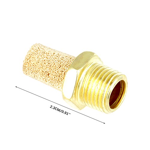 25 Pieces/Set Solenoid Valve Pneumatic Silencer Filter Silencer G1/8 Male Thread Pneumatic Air Outlet Noise Filter