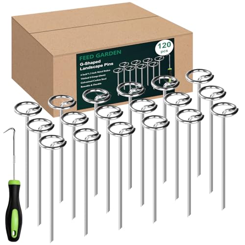 120 Pack Landscape Staples and 500 Pack Galvanized Landscape Staples