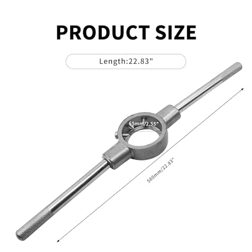 Die Handle Round Die Stock Handle Wrench with Knurled Handle, Non Slip, for Metric M30-M36 / 47mm-65mm Round Die