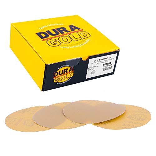 Dura-Gold 320 Grit 6" Sandpaper Discs & Soft Density Interface Pads