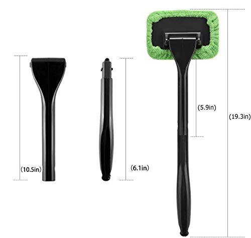 XINXIYAN Car Window Cleaner,Windshield Cleaner Tool Inside 19 Inch (Green-Rectangle)