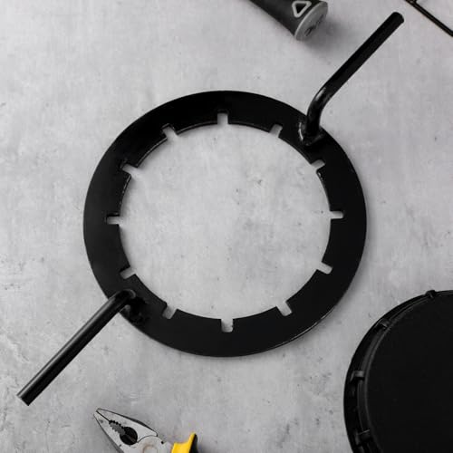 Lasnten 6" IBC Wrench Heavy Duty Steel Industrial Tote and Tank Cap, Black