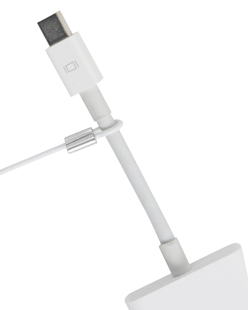 Multi-Adapter Cable Tethers Kit - Nylon coated stainless steel wire tether cable - Easy Installation - Secure Remote Control Tethers, Adapters, Dongles & More - Free Crimping Tool White 10 Pack Multi-Adapter TetherTies