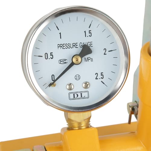 2.5MPa Manual Hydraulic Pressure Test Pump, Aluminum Water Pressure Tester with Large Dial for Pipeline, Valves, Vessels Pressure Testing