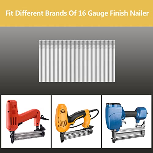 16 Gauge Finish Nails Galvanized 1" to 2-1/2",1200-Pack Galvanized steel