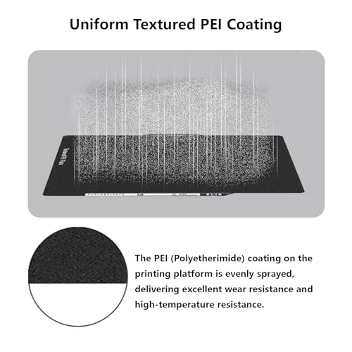 X1C, P1P, P1S, P2S PEI Build Plate, 3D Printer Double Sided Black Textrued PEI Platform with Identification Code for Bambu Lab P1/X1 Series, A1 257x257mm Black PEI