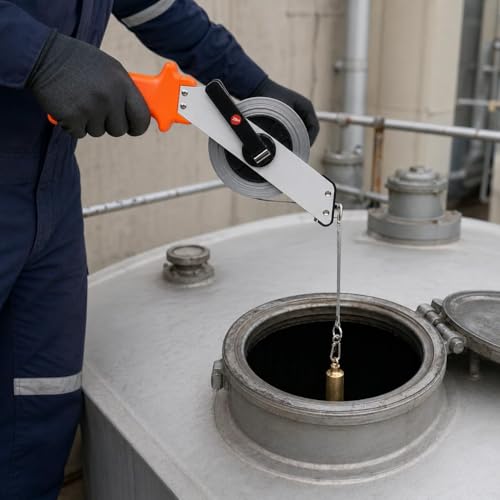 Oil Gauging Tape 20M/66ft Sounding Tape with Brass Plumb Bob