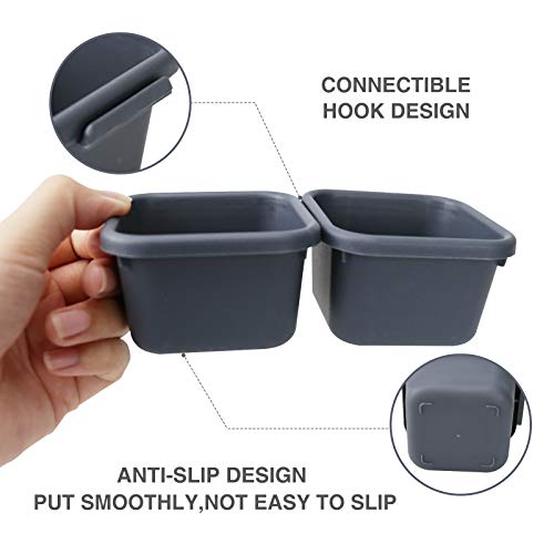 KeFanta 42 Pack Tool Box Organizer Tool Tray Dividers, Rolling Tool Chest Cart Cabinet Workbench Desk Drawer Organization and Storage for Hardware, Parts, Screws, Nuts, Small Tools Organization(Grey) Grey