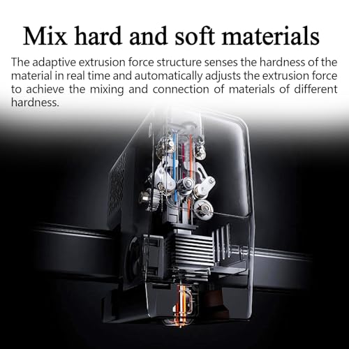 HzdaDeve 0.4MM Kobra X Hotend Heating Assembly Kit Print Head Extruder Hardened Steel Hot End Ceramic Zirconia Heat Sink Silicone Cover with Strain Gauge for Anycubic Kobra X Combo 3D Printer