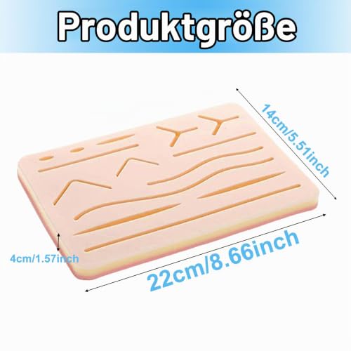 Surgical Suture Set: Suture Material Surgery, Suture Practice Kit, Silicone Sewing Pad with Tool Set, Wound Suture Exercise Set, Sewing Kit Medicine, Surgical Suture Set Wound Suture Exercise Set