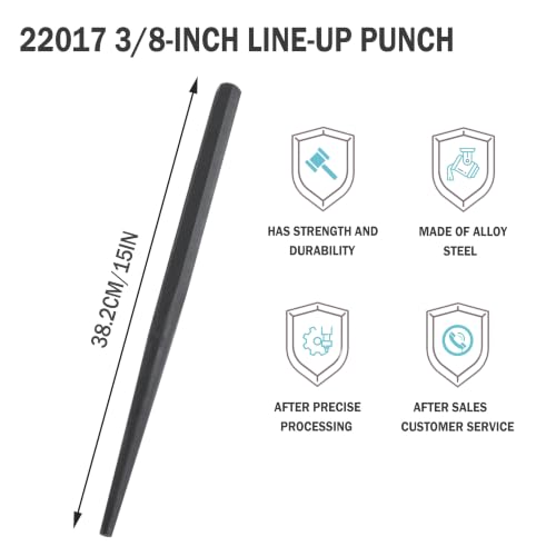 15" Taper Line Up Punch, 3/8" Blade Width, Model 22017, 1 Pack