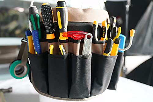 MELOTOUGH Bucket Idea Bucket Tool Organizer With Pockets Fits to 3.5-5 Gallon Bucket for Garder