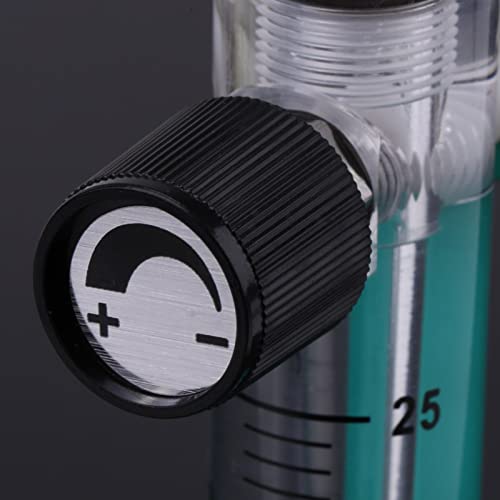 Hilitand LZQ-5 Flowmeter 2.5-25LPM Gas Flow Meter Acrylic Flow Meter with Control Valve Gas Flow Meter for Oxygen/Air/Gas
