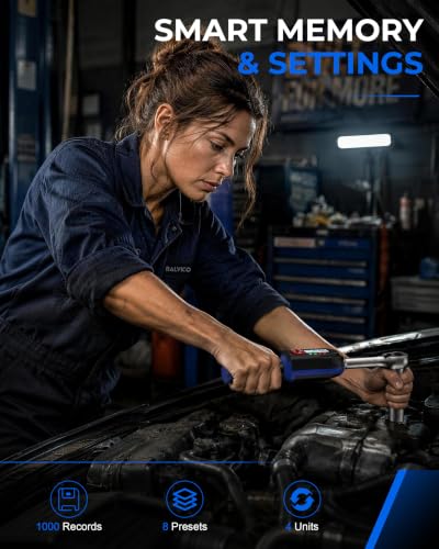 3/8 Digital Torque Wrench ±2% Accuracy for Auto Car Moto Spark Plug 5.02-99.57 Ft. Lb 3/8 Drive
