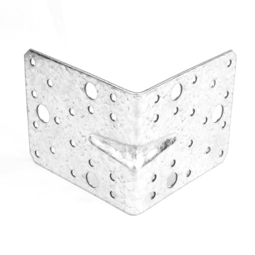 4 Pack Galvanized Steel L Angle Bracket for 4x4 Wood 90 Degree Corner Brace