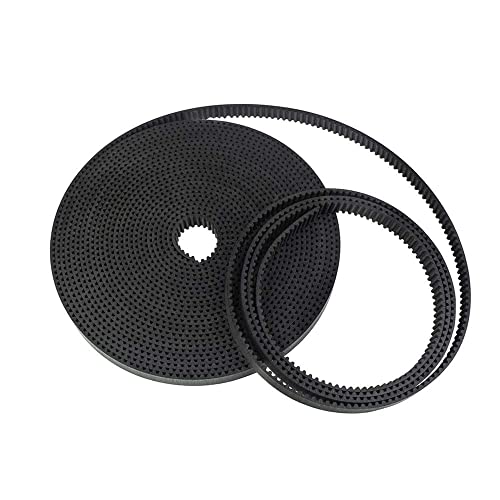 5M GT2 Timing Belt 10mm Width + 6pcs 20 Teeth 5mm Bore Timing Pulley Wheel + 4pcs 20 Tooth Bore 5mm Idler+4pcs Tensioner Spring Torsion,for 3D Printer 5M set