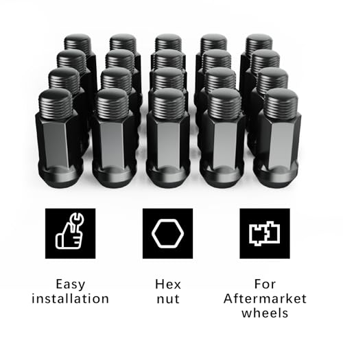 40PCS Spike Lug Nuts 7/16 Hex Wheel Lug Nuts for Trucks