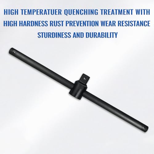3/4 Inch Drive Sliding T-Handle Socket Wrench, 18.9 Inch Heavy Duty Steel Bar 3/4"